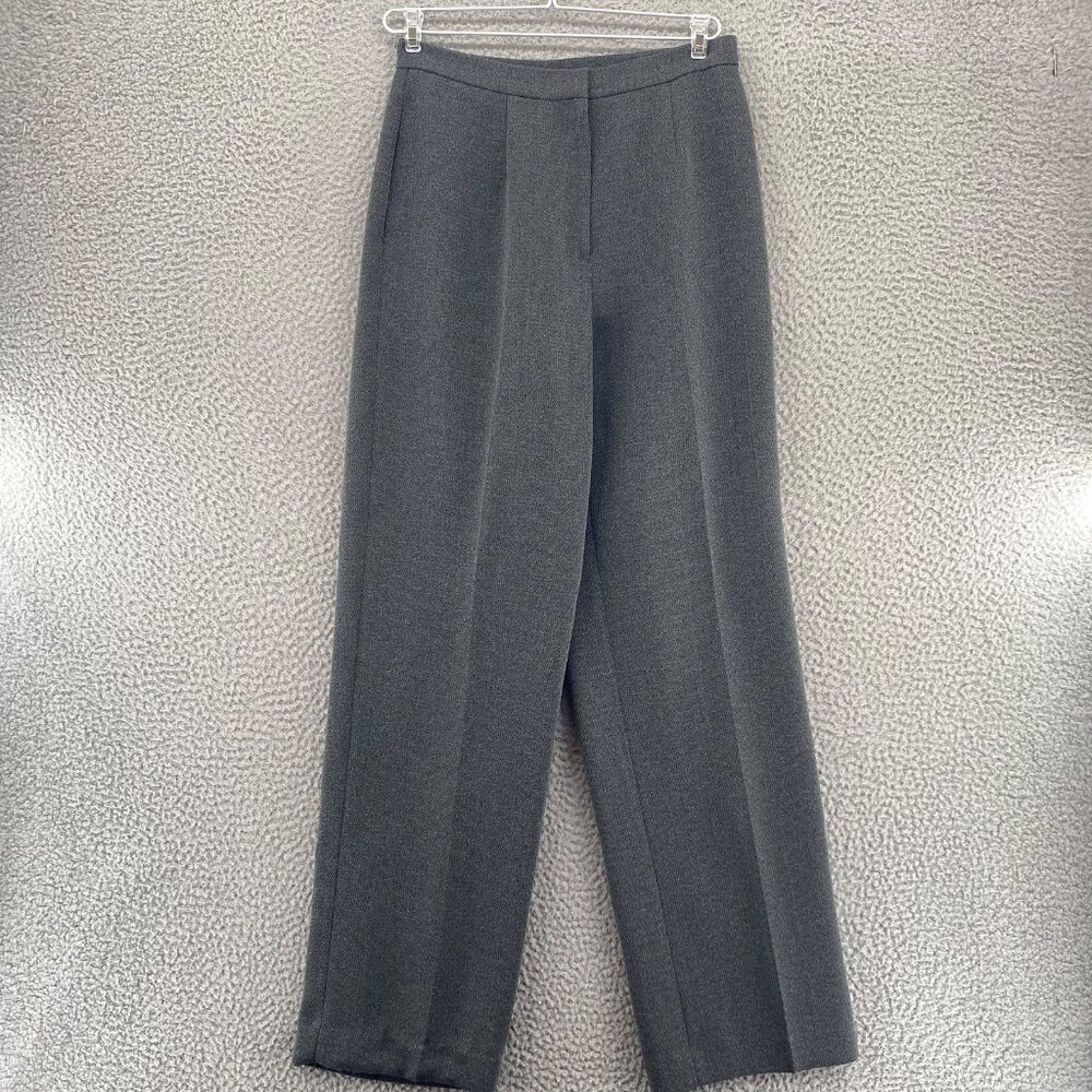 Kasper Pants Womens 6 Gray Wide Leg Pockets Everyday Casual Office Career Work
